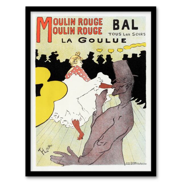 Toulouse Lautrec Framed Wall Art Print Moulin Rouge La Goulue Home Décor