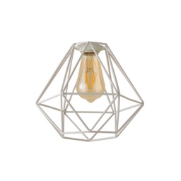ValueLights Diablo White Metal Basket Ceiling Pendant Shade White