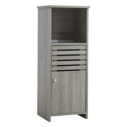 Living and Home Modern Wooden Freestanding Bathroom Cabinet - Grey Oak
