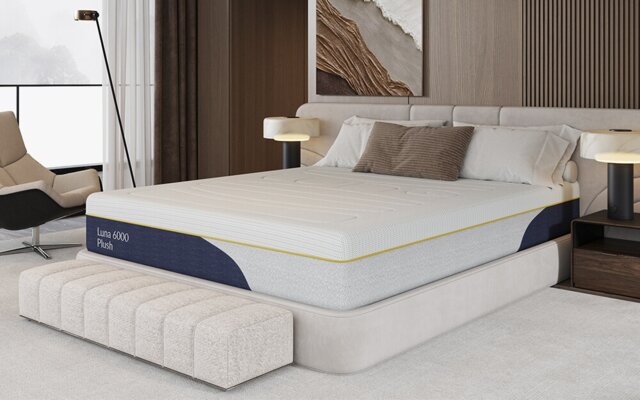 Luna 6000 Plush Gel Memory Pocket Hybrid Mattress Double White Double 1