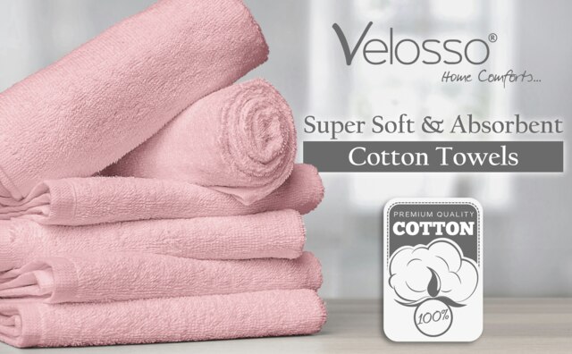 Cotton Plush velour 450gsm Super Absorbent Towels - Blush Pink Pink Blush Hand towel