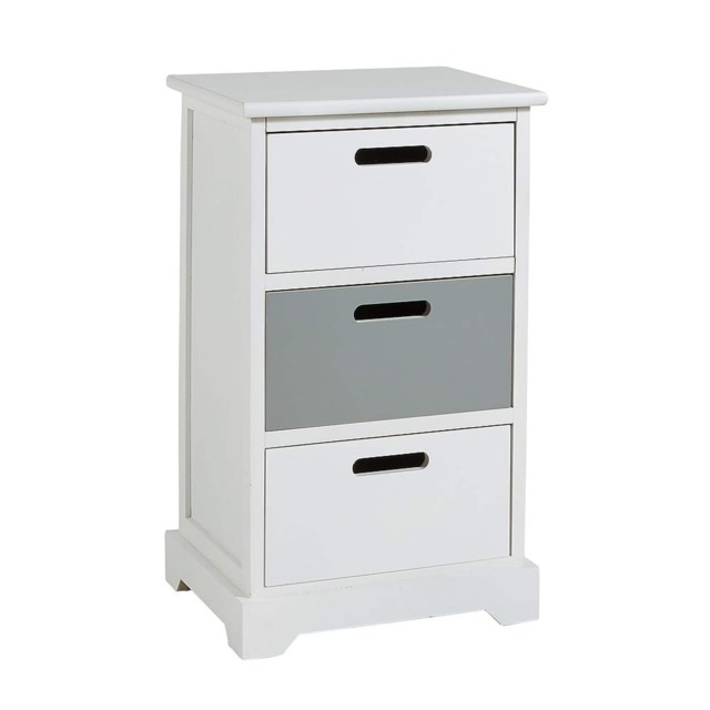 Hallway Storage Organiser With Drawers Wooden Unit Fully Assembled White
