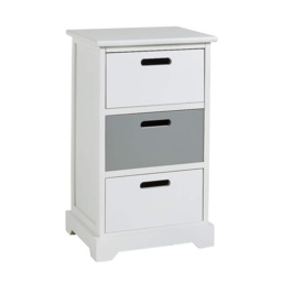 Hallway Storage Organiser With Drawers Wooden Unit Fully Assembled White