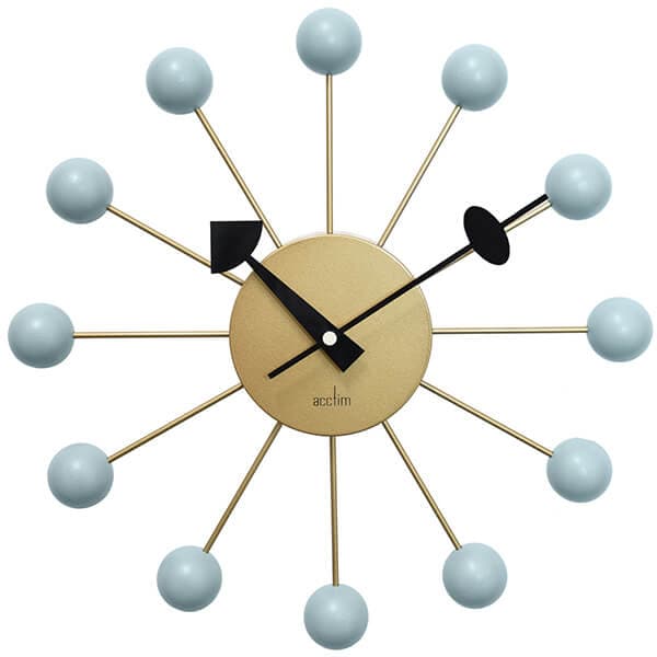 Acctim Meta Brass/Haze Hub & Spokes Wall Clock