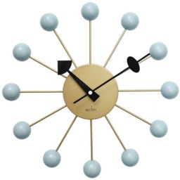 Acctim Meta Brass/Haze Hub & Spokes Wall Clock