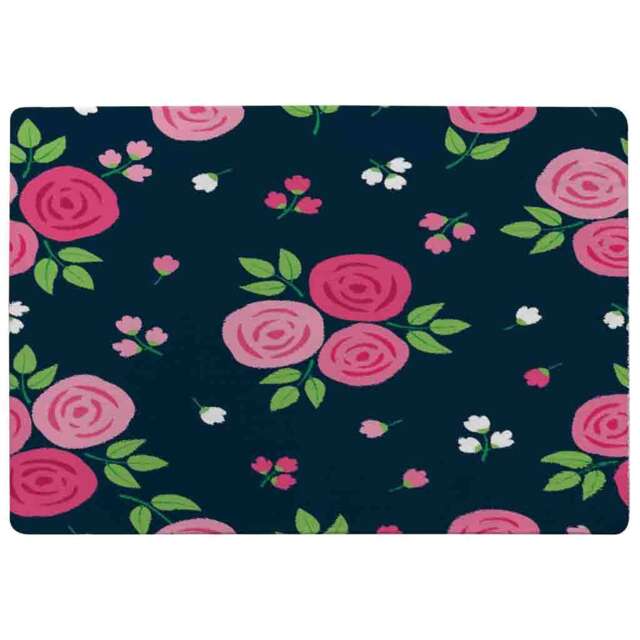 Rose Bud Pattern Rug Multi
