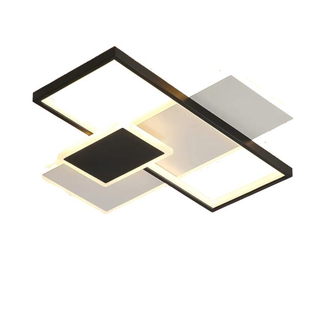 LED Ceiling Light Modern with Remote Control Acrylic Black