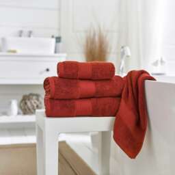 Bliss 650gsm Pima Cotton Supersoft Fluffy Towels Red Paprika Hand towel