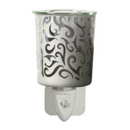 Aroma Wax Melter Plug In Pewter Swirl 13cm