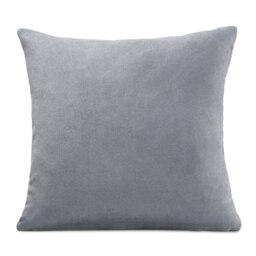 Plain Chenille Velvet 45cm x 45cm Silver Cushion Set of 4 Silver 45cm x 45cm x 10cm 4