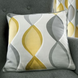 Fusion Lennox Filled Cushion Grey/Ochre