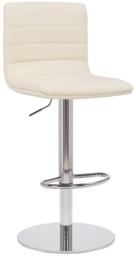 Deluxe Aldo Cream Bar Stool - Adjustable Swivel Breakfast & Kitchen Stool