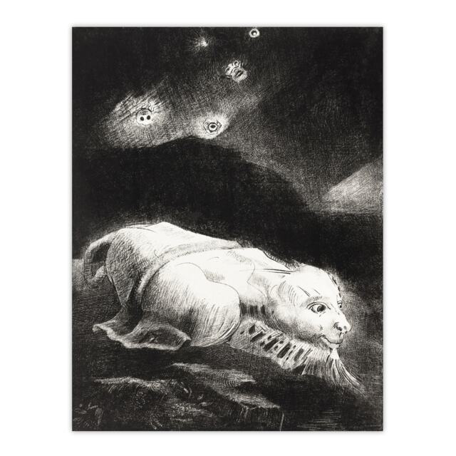 "Life Awakening in Obscure Matter Redon Vintage Huge Wall Art Poster Print 24X32"""