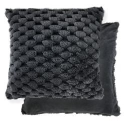 Leah Collection Deluxe Cushion Cover in Black Black Black