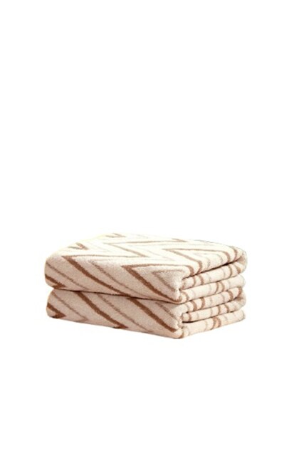 Helix Cotton Towels Striped Luxury Soft Quick Dry Absorbent Brown Hand towel 1