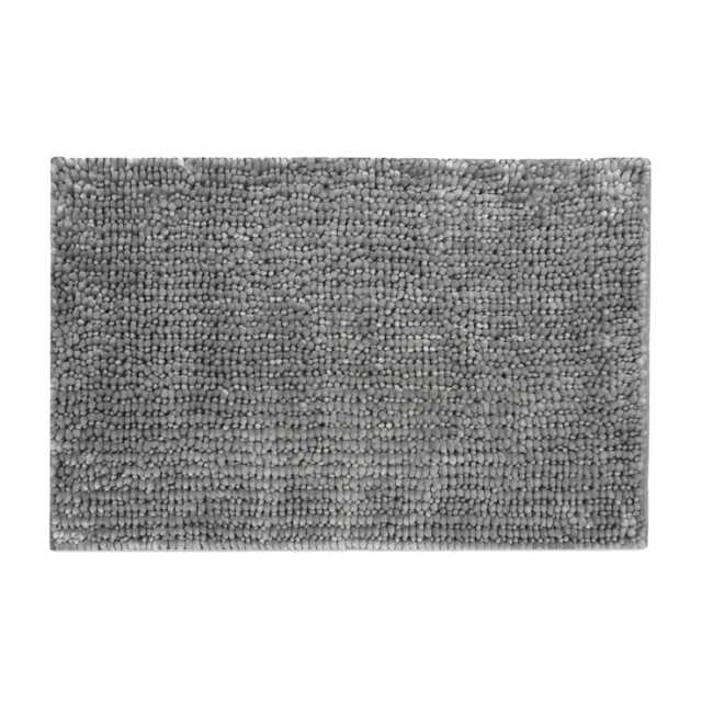 Velvet Chenille Bobble Bath Mat - Dove Grey