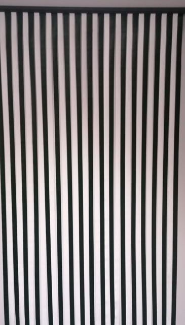 Heavy Duty Bug Blind,Fly Blind,Strip Blind, Door Blind-GREEN & WHITE (80cm wide-UK Standard door size)
