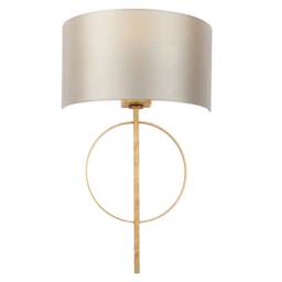 Trento Wall Lamp Antique Gold Leaf & Mink Satin Fabric
