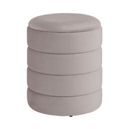 Klara Velvet Storage Stool Grey Grey One Size