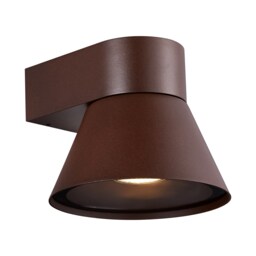 Nordlux Kyklop Outdoor Wall Light Brown Aluminium Solar GU10 Sensor Dark Sky - Mains Powered, IP54