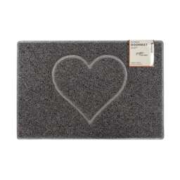 Oseasons Heart Large Embossed Doormat in Grey