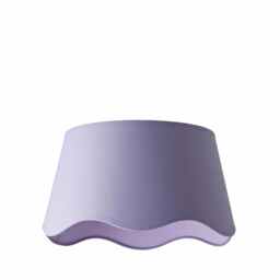 ValueLights Mabel Large Lilac Scallop Linen Shade and Bulb