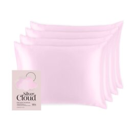 Silver Cloud Silver Ion Infused Satin Pillowcase Pink - 4 Pack