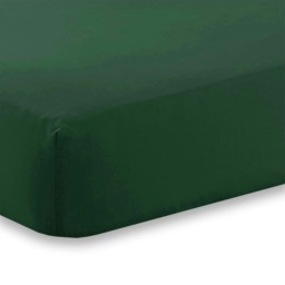 "Percale Extra Deep 16"" Fitted Sheet - Bottle Green - King Green King"