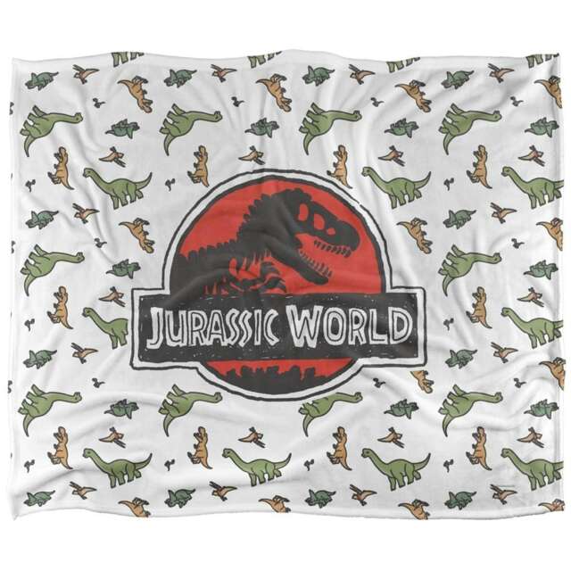 Jurassic World Sketch Blanket - White - One Size