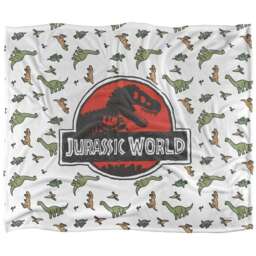 Jurassic World Sketch Blanket - White - One Size