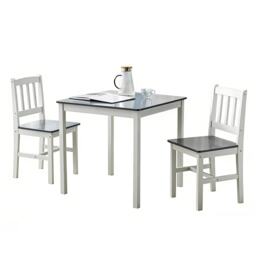 Solid Wooden Kitchen Dining Table and 2 Chairs