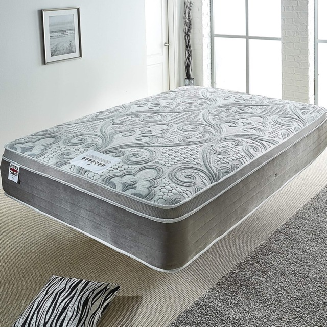 5 Zone Pocket Spring Mattress with Memory Foam - Medium Firm Back Support White White Double