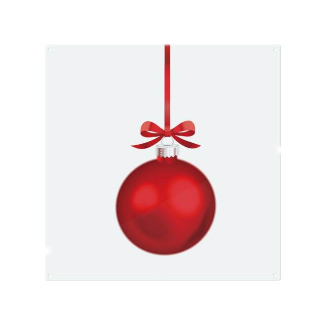 Christmas Ornament Dining Splash Back White