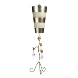 Tivoli 1 Light Table Lamp Silver, Cream, E27