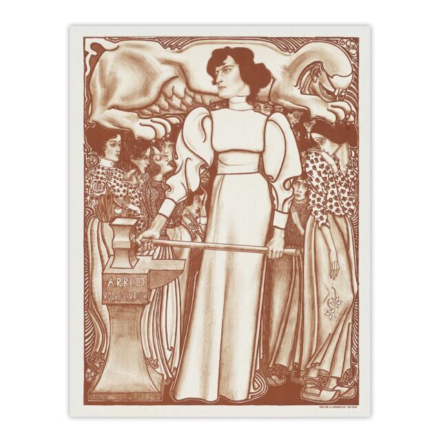 "Work Women Exhibition Poster Vintage Wall Art Print Jan Toorop 18x24"""