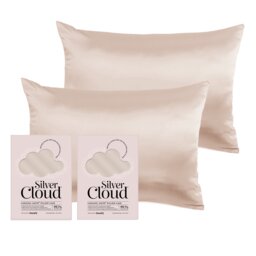 Silver Cloud Silver Ion Infused Satin Pillowcase Caramel - Twinpack