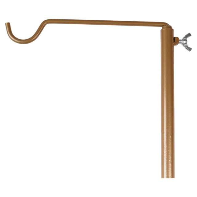 Gold Metal Table Clamp Pole Hook Rail Stand Garden Lantern Hanger Party Rod Gold Set of 2