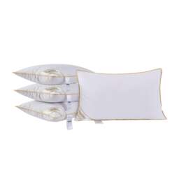 Ezysleep Luxury Goose Feather and Down Pillow Medium Plump Soft Comfort White