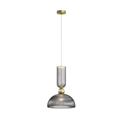 Antic Modern Dome Pendant Ceiling Light Gold 2700K 510lm 1xE27 Grey Shade