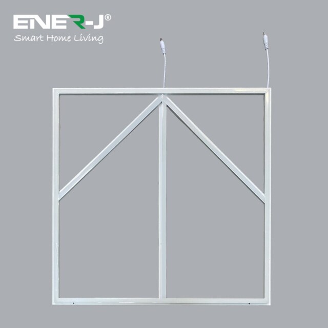 60x60cm LED Frame Panel Light with Blue Arrow Design - 40W, Cool White (6500K), Pack of 4