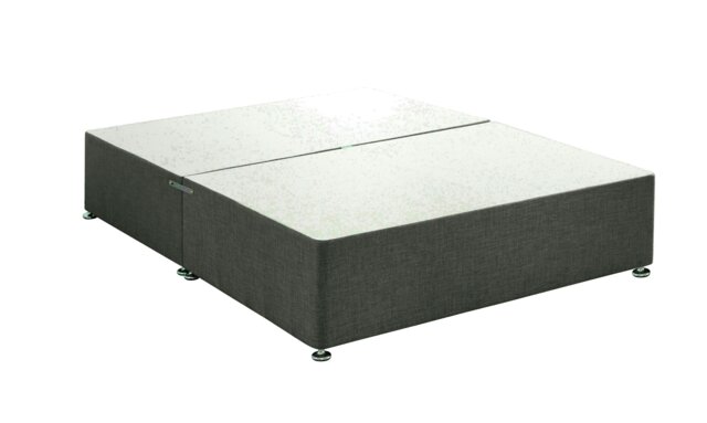 Charcoal Linen 2 Drawer Divan Base Single