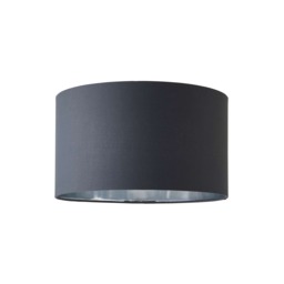 ValueLights Reni Medium Charcoal Fabric Chrome Shade