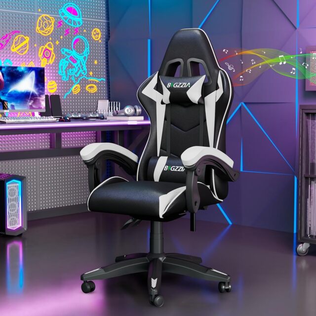 Rattantree Gaming Chair with Bluetooth Speaker & Lumbar Support