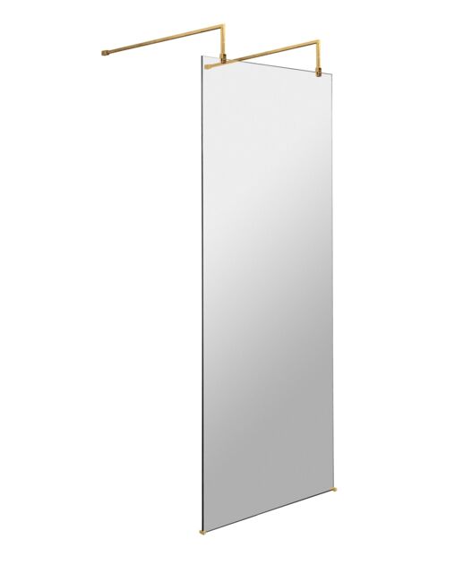 Balterley Contemporary Wetroom Screen Aluminium Copper Brushed Brass