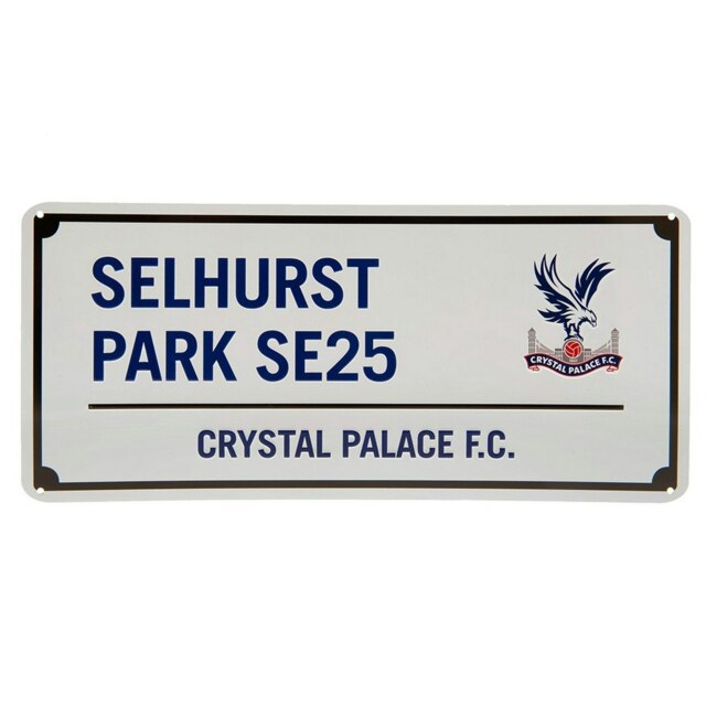 Crystal Palace FC Selhurst Park SE25 Plaque - White/Blue - One Size