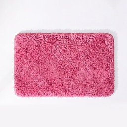 Deep Pile Microfibre Bath Mat Non-Slip - Rose Pink