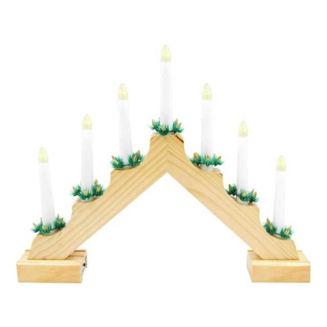 The Christmas Workshop 89470 Wooden Christmas Candle Bridge