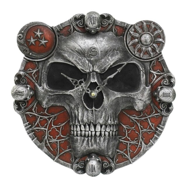 Spiral Direct Hands Of Death Resin Wall Clock - Red/Grey - One Size