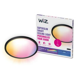 WiZ Smart LED SuperSlim Ceiling Light Colour 2600lm (Black)