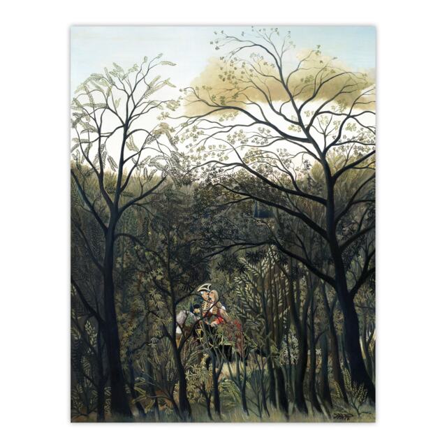 "Rendezvous in the Forest Rousseau Vintage Huge Wall Art Poster Print 24X32"""